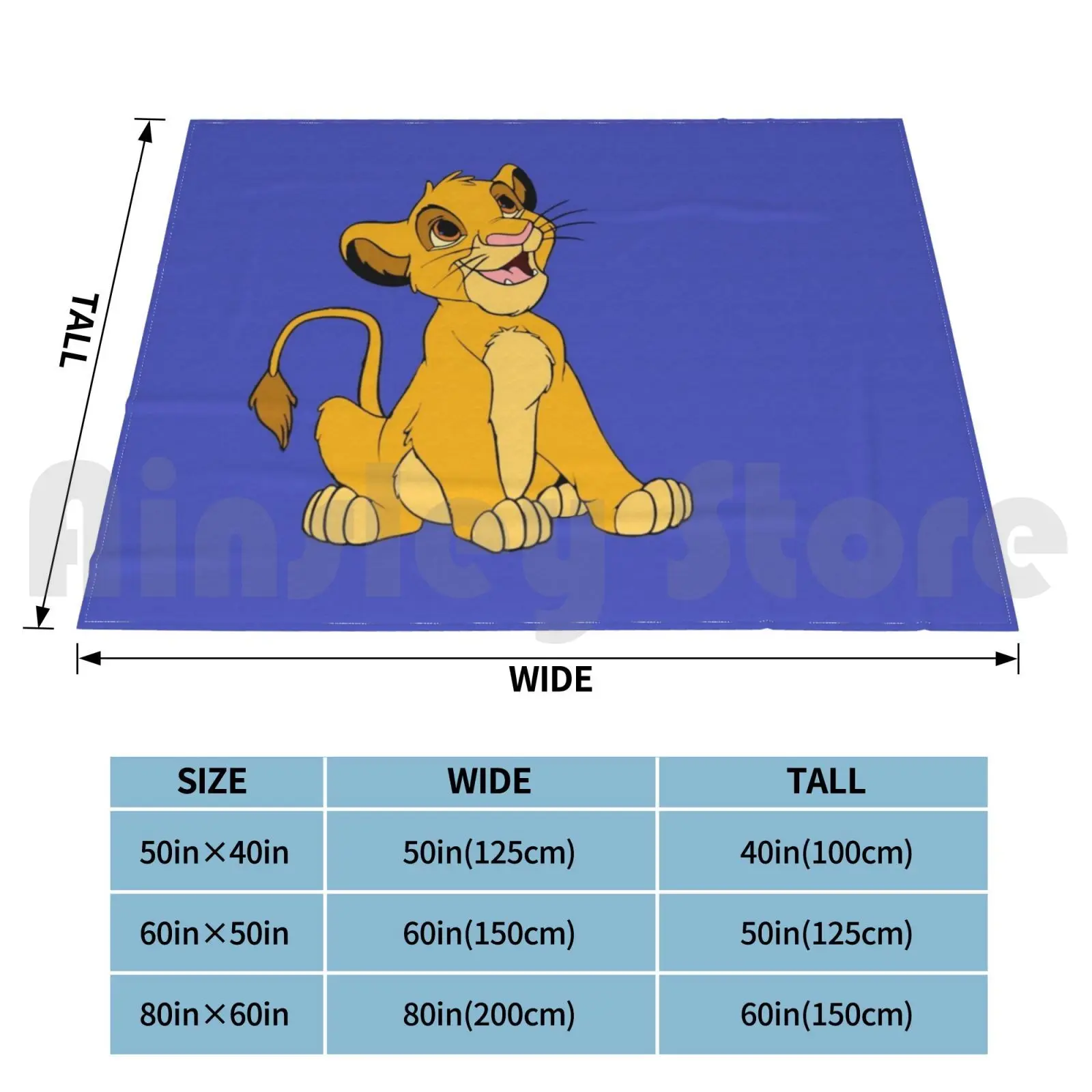 Simba Blanket Fashion Custom Simba Lion King Lion Cub Aherm1 Animal Circle Of Life Cartoon Mufasa Animal Kingdom