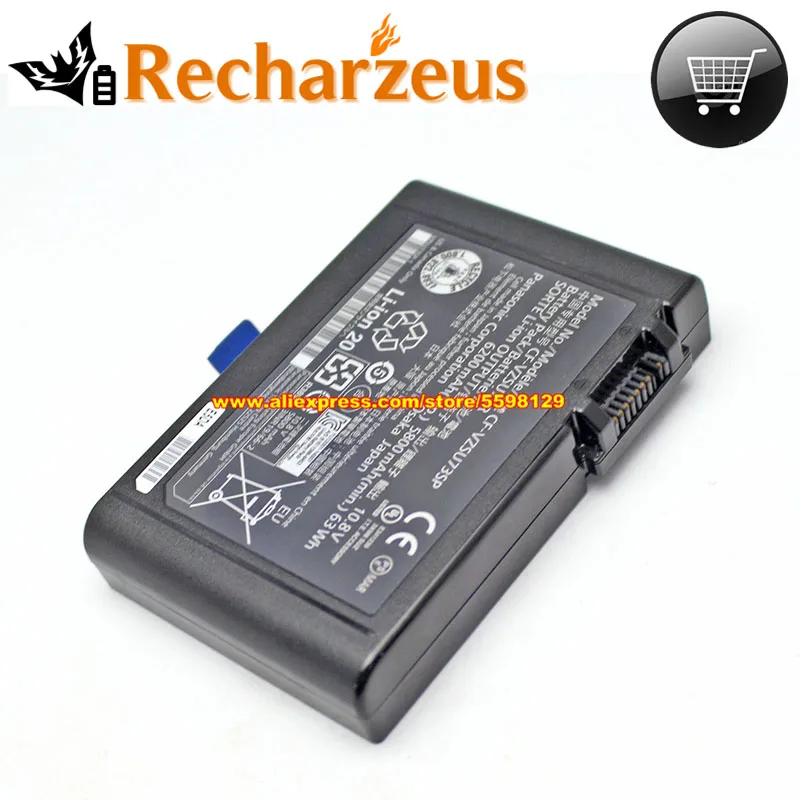 Imagem -02 - Genuíno Panasonic Cf-vzsu73r Cf-vzsu73sp Bateria do Portátil 5800mah 63wh 10.8v Preto para a Bateria de Toughbook Cf-d1gvdbyca Cf-d1 Mk2