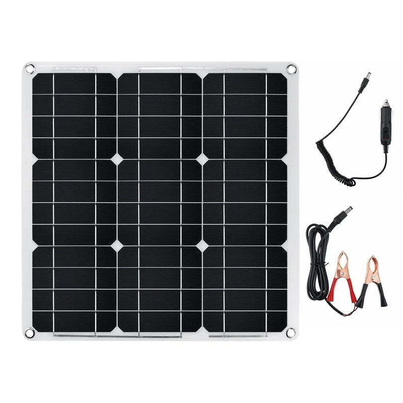 Imagem -04 - Painel Solar de 100w com Controle de 40a Placa de Energia Usb Dupla 18v Carregador de Bateria de Carro Carregador de Bateria de Painel Solar para Acampamento ao ar Livre