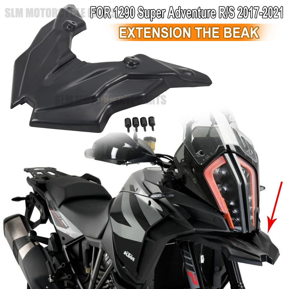 

Matte Black NEW Motorcycle Extension The Beak FOR 1290 Super Adventure R/S 2017-2021 Front Wheel Extender Cover