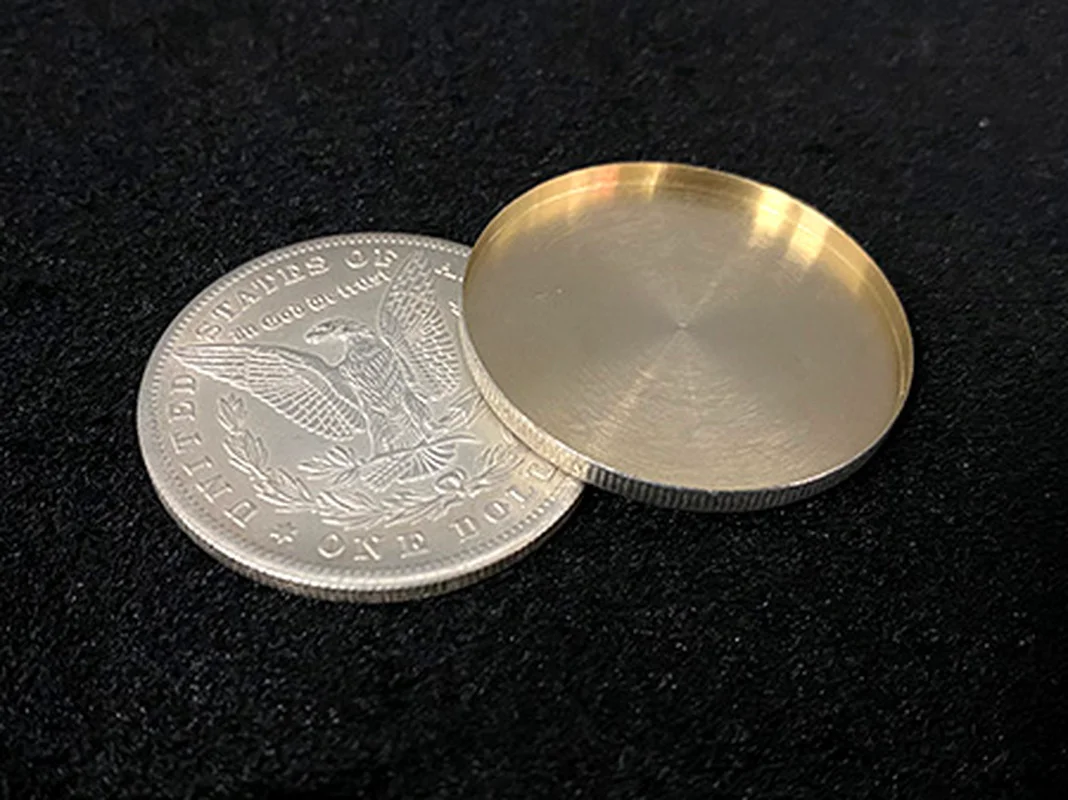 Expanded Shell Super Morgan Dollar (Head/Tail, Brass) Close up Magic Accessories Illusions Gimmick Magician Magic Tricks Props