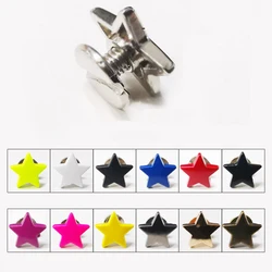 12mm Five-pointed Stars Rivets Studs Screw Spike Nailheads Leather Craft DIY For Clothes Bags Shoes Belt Apparel Accessories