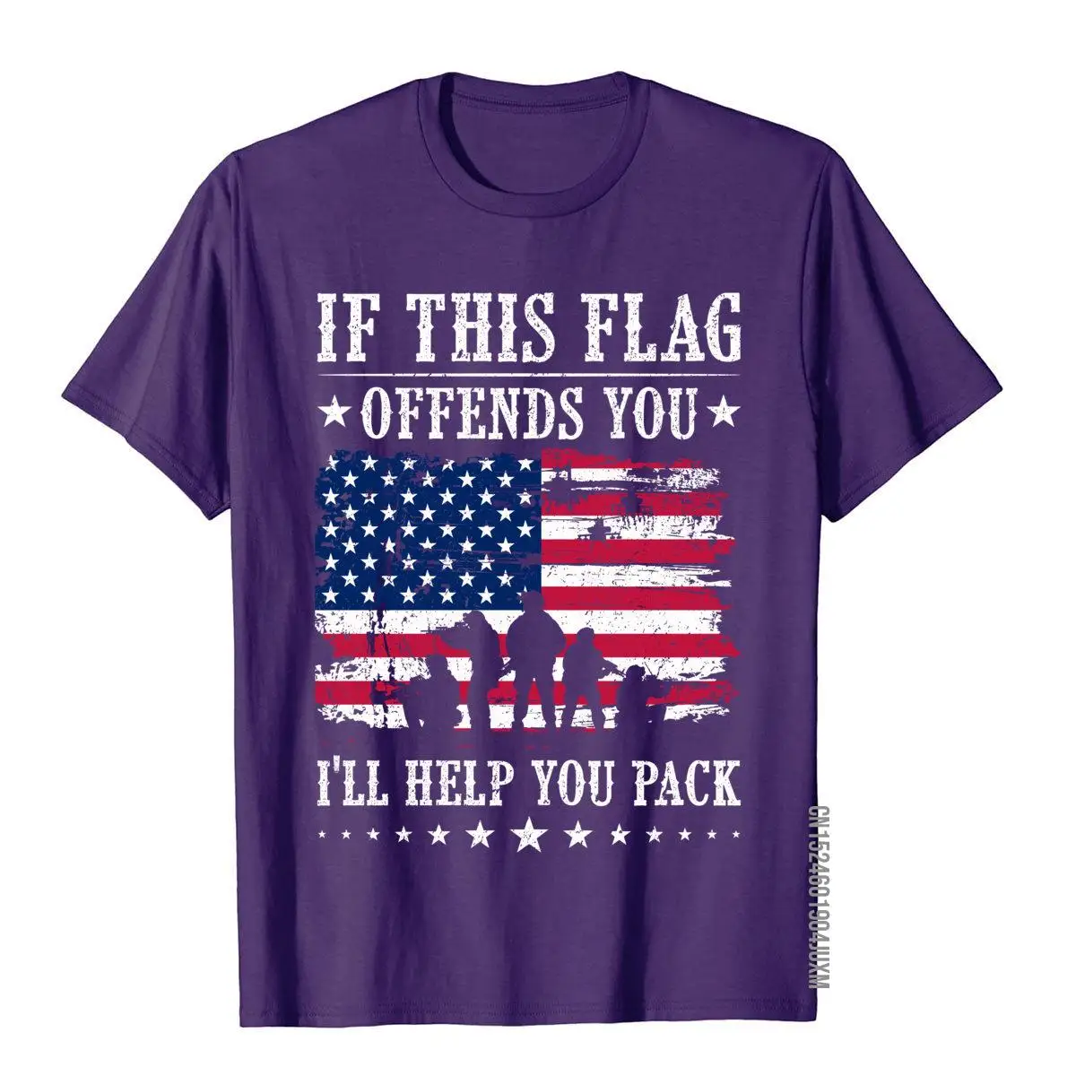 If This Flag Offends You I'll Help You Pack T-Shirt Cotton Tops T Shirt For Men Cosie T Shirts Printed On Brand New