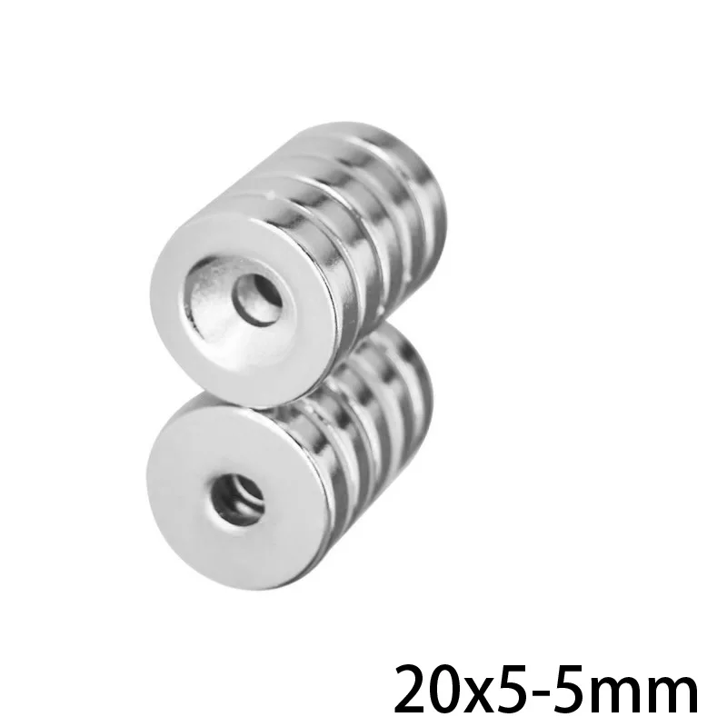 20x5-5 Disc Powerful Magnetic Rare Earth Neodymium Magnets Strong 20*5-5 round Magnet with hole 5mm 20*5