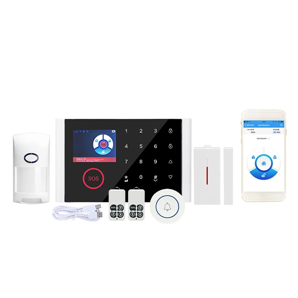 Système d'alarme vocal Intelligent CS108, wi-fi, GSM, GPRS, réseau 3 en 1, 433MHz, sonnette de sécurité pour la maison, alertes