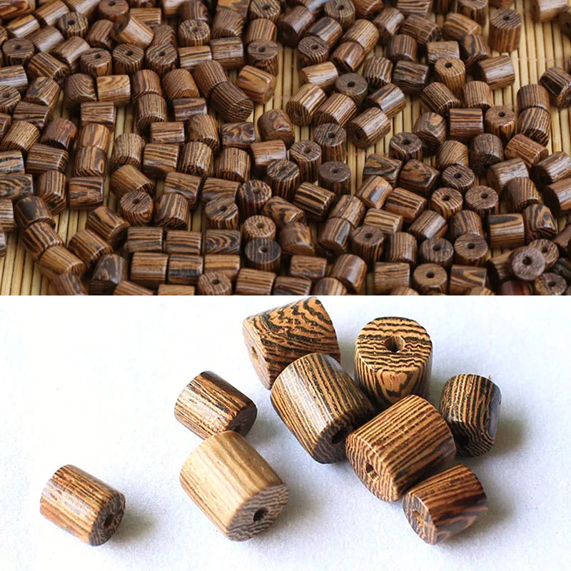 Natural Ebony Chicken Wing Wood beads Bucket Shape Spacer Beads For Jewelry Making Diy Buddhist Bracelets Findings Charms 6/8mm