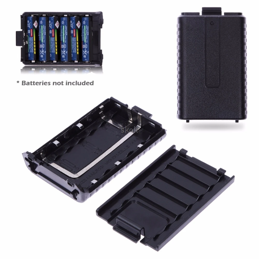 Replacement 6x AAA Batteries Pack Shell Box for Baofeng UV-5R 5RE Two Way Radio MAY23 dropship