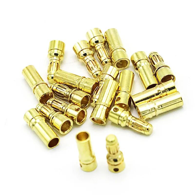 20/40pcs 3.5mm Gold Bullet Banana Connector Plug For ESC Battery Motor (10/20 pair)