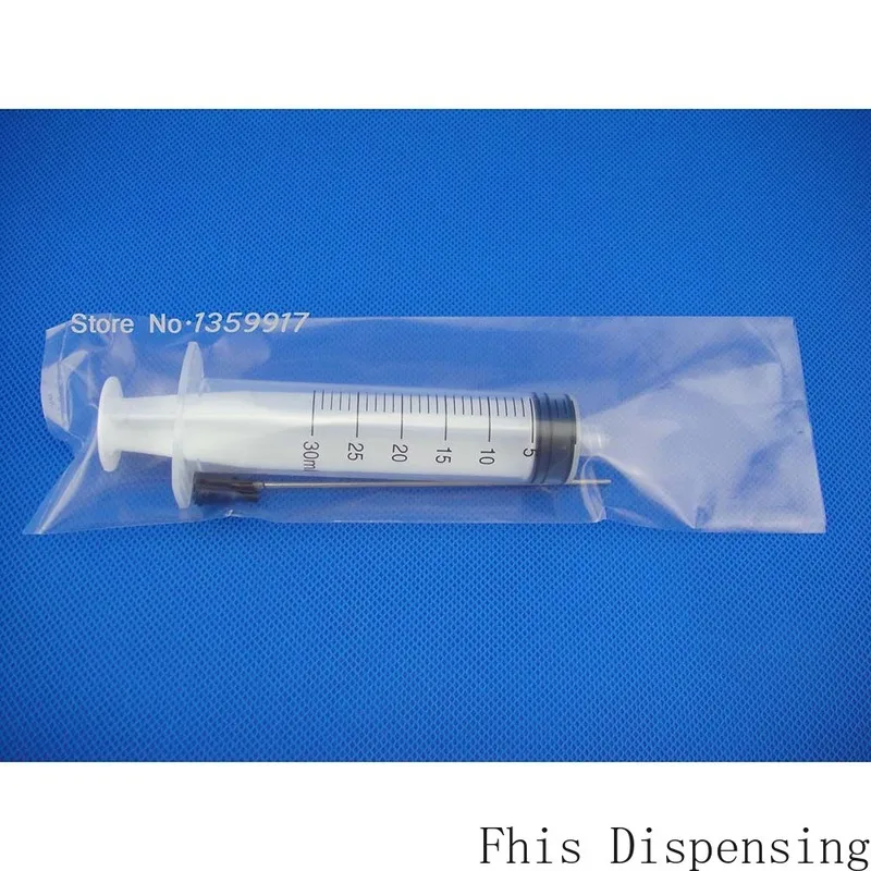 30ml Luer Lock Syringe and 16G Blunt Tip Needle Fill 10cm Long For Liquid Dispenser Adhesive Glue ink Pack of 5