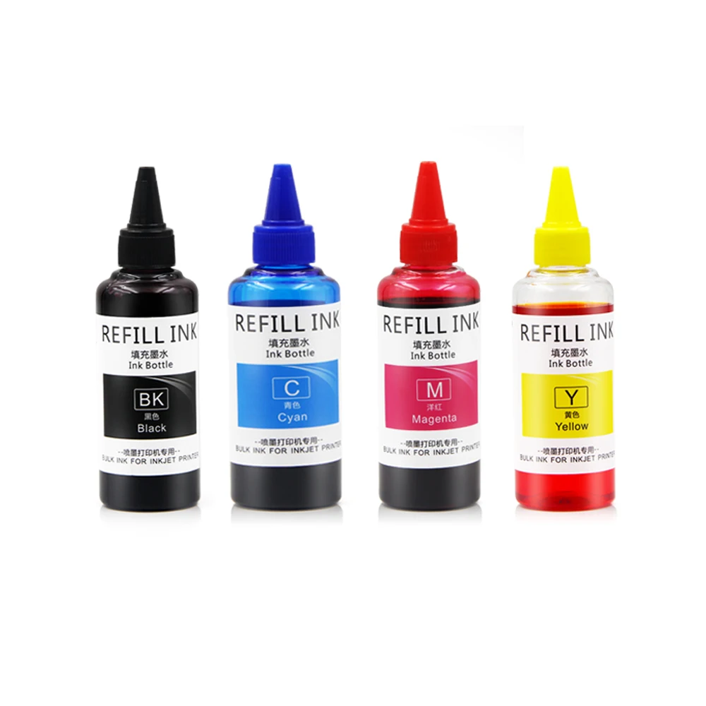 100ML Universal Refill Dye Ink Bottle For Epson L800 L1300 1390 For HP Canon Brother Deskjet Desktop Printer 6 Colors