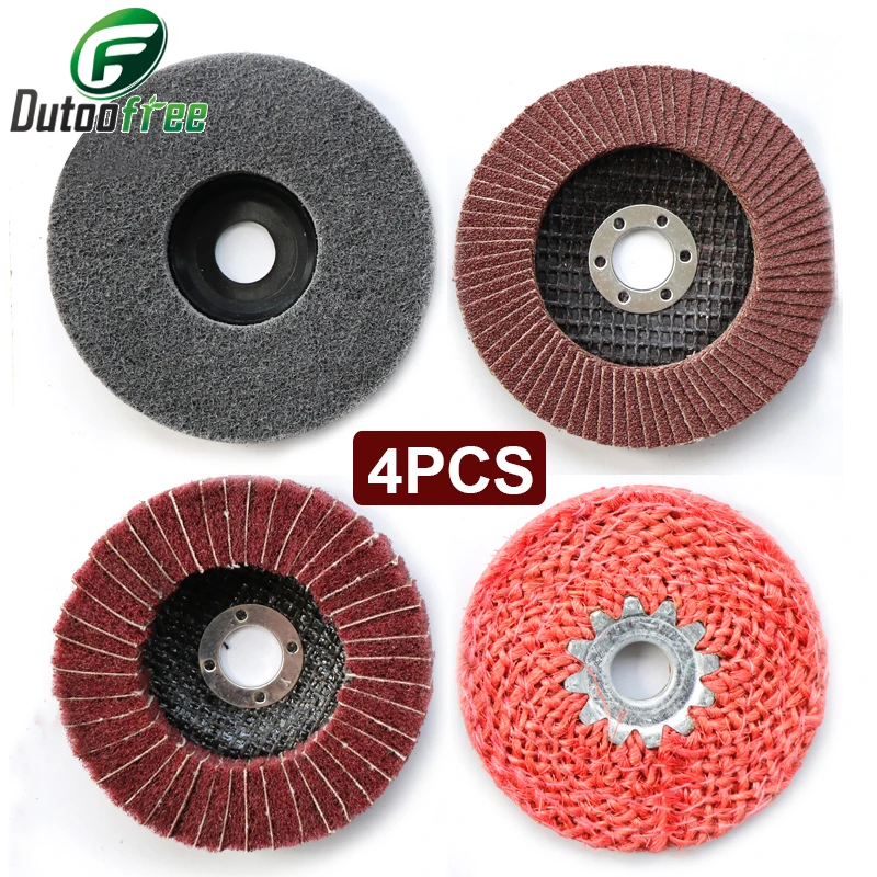 

4PCS/lot Grinding Disc Sanding Discs Drill Attachment Metal Finish Polishing Abrasive Grinding Disc For Angle Grinder Tools