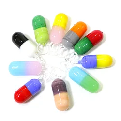 2PCS Creative Mini Capsule Ornament Lovely Glass Pendant Xmas Wedding Party Home Decor Supplies DIY Earring Necklace Accessories