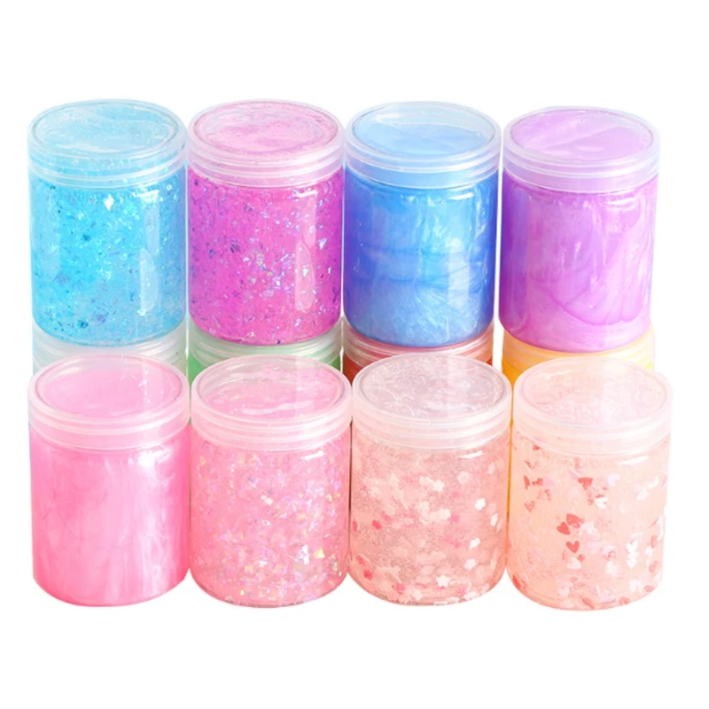 100ml Storage Container Organizer Box For Light Clay Playdough Foam Slime Mud Transparent Bottle