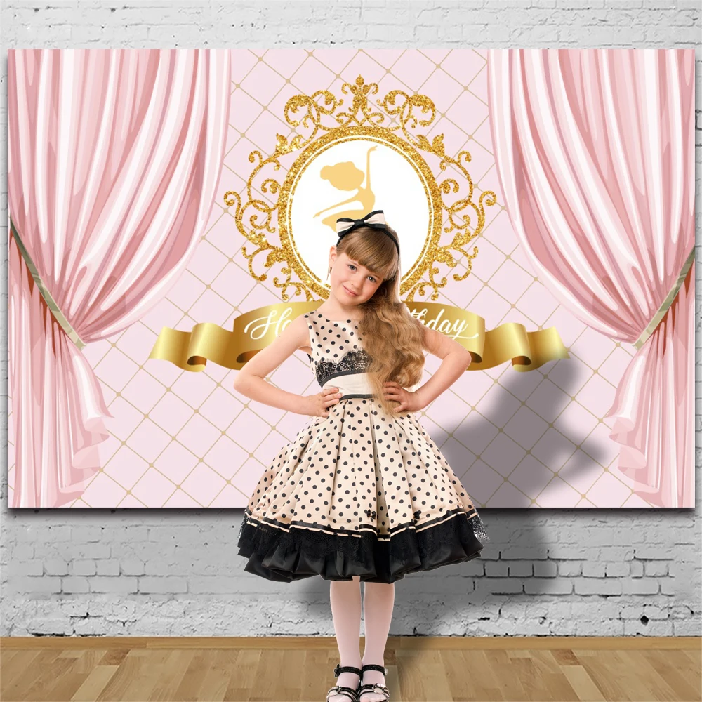 Swan Ballet Dancer Baby Girl Birthday Photography Backdrops Butterfly Party Decor Portrait Photographic Background Photo Studio