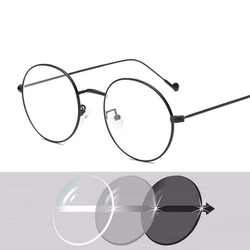 Fashion Design Metal Round Frames Reading Glasses Men Women Optical Glasses Unisex Eyewear +50 +75 +100 +150 +200 +250 To +600