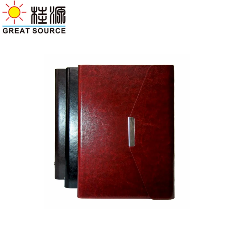 MQQ Planner Organizer Bag Hard Magnet Folder A5 Leather Book Cover Flap Rings folder Binder Document File Holder Card file Gift