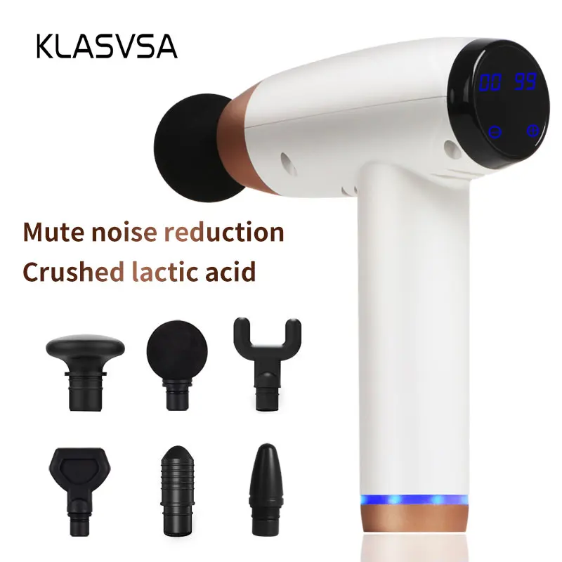 High Frequency Electric Massage Gun Fascia Gun Neck Back Body Deep Tissue Muscle Massager Relaxation Pain Relief Fitness