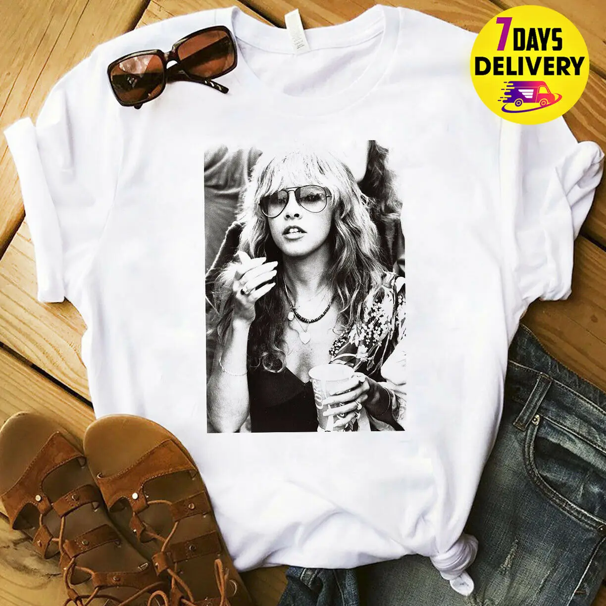 Stevie Nicks American Singer & Songwriter T Shirt White Size S-3Xl 2019 Unisex Tees