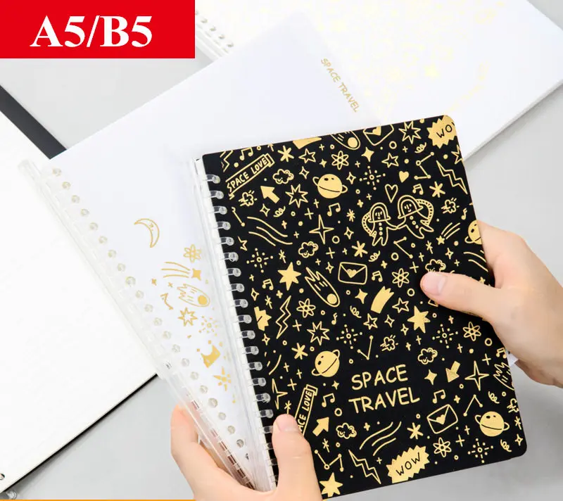 Agenda A5 B5 Loose-leaf Spiral Space Notebook and Journals Kawaii Organizer Schedule Coil Notepad Office Supplies Stationery