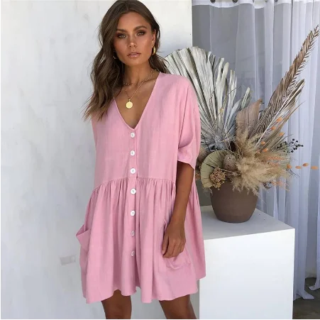 Summer Short Sleeve Casual Loose Dress Maternity Clothes for Pregnant Women Vestidos Gravidas Lady Dress Pregnancy Dresses