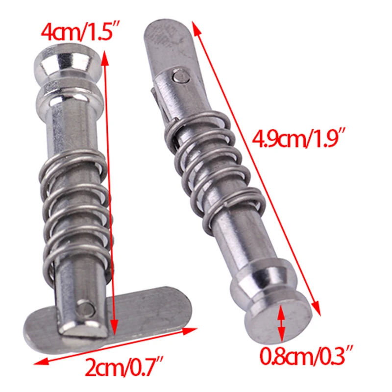 

2pcs Silver Metal Quick Release Pin Deck Hinge Boat Marine Yatchs Ships Hardware Fitting Parts