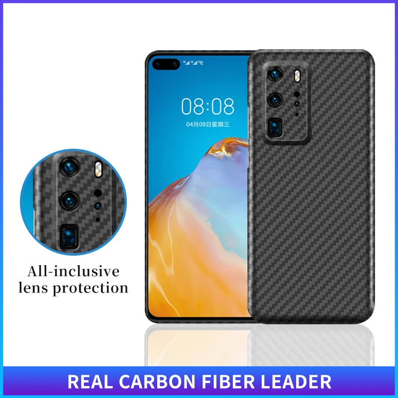 ACC- Real Carbon Fiber Phone Case for Huawei P40 Pro Plus Ultra-thin Phone Cover,Aramid Fiber Matte phone case