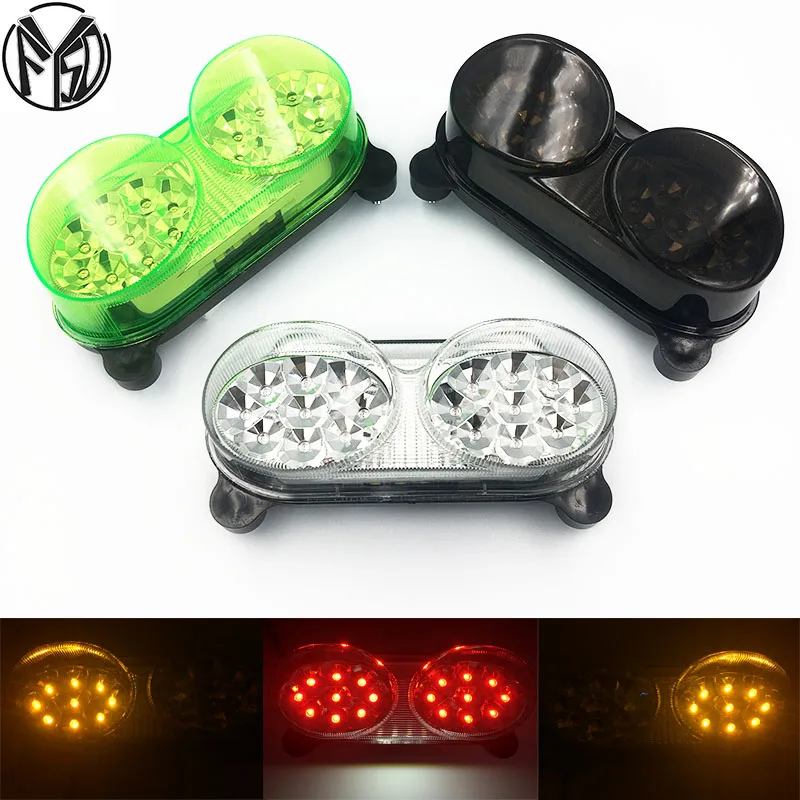 Integrated LED Tail Light for Motorcycle, Brake Turn Signals, Kawasaki Ninja ZX-6R, ZX-9R, ZR7, 1998, 1999, 2000, 2001, 2002