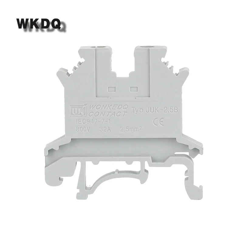 10Pcs UK-2.5B Screw Connection Feed-through Connector UK2.5 Wire Strip Plug 2.5mm Electrical Din Rail Terminal Block UK 2.5