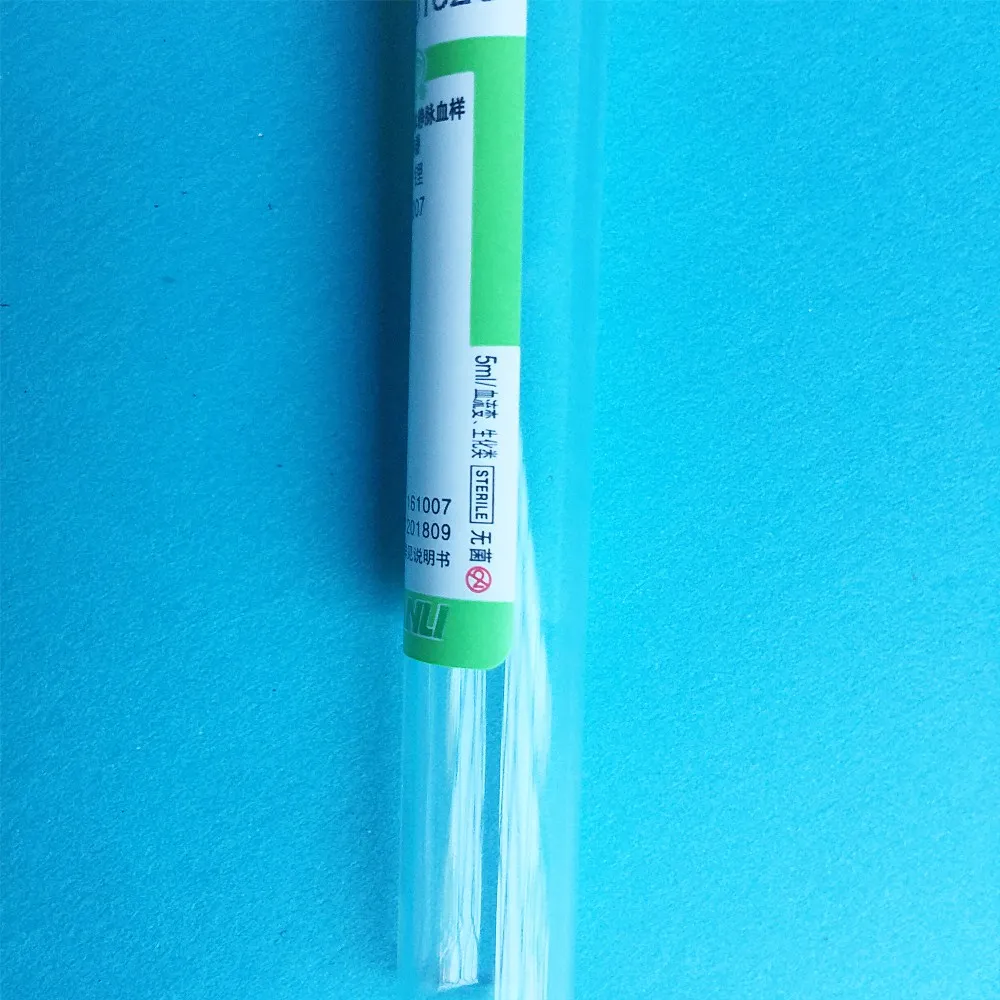 Disposable Sterile Vacuum Blood Collection Tube With Lithium Heparin Additives Green Lid 5ml Vac Tube Vacutainer CE Mark 100pcs