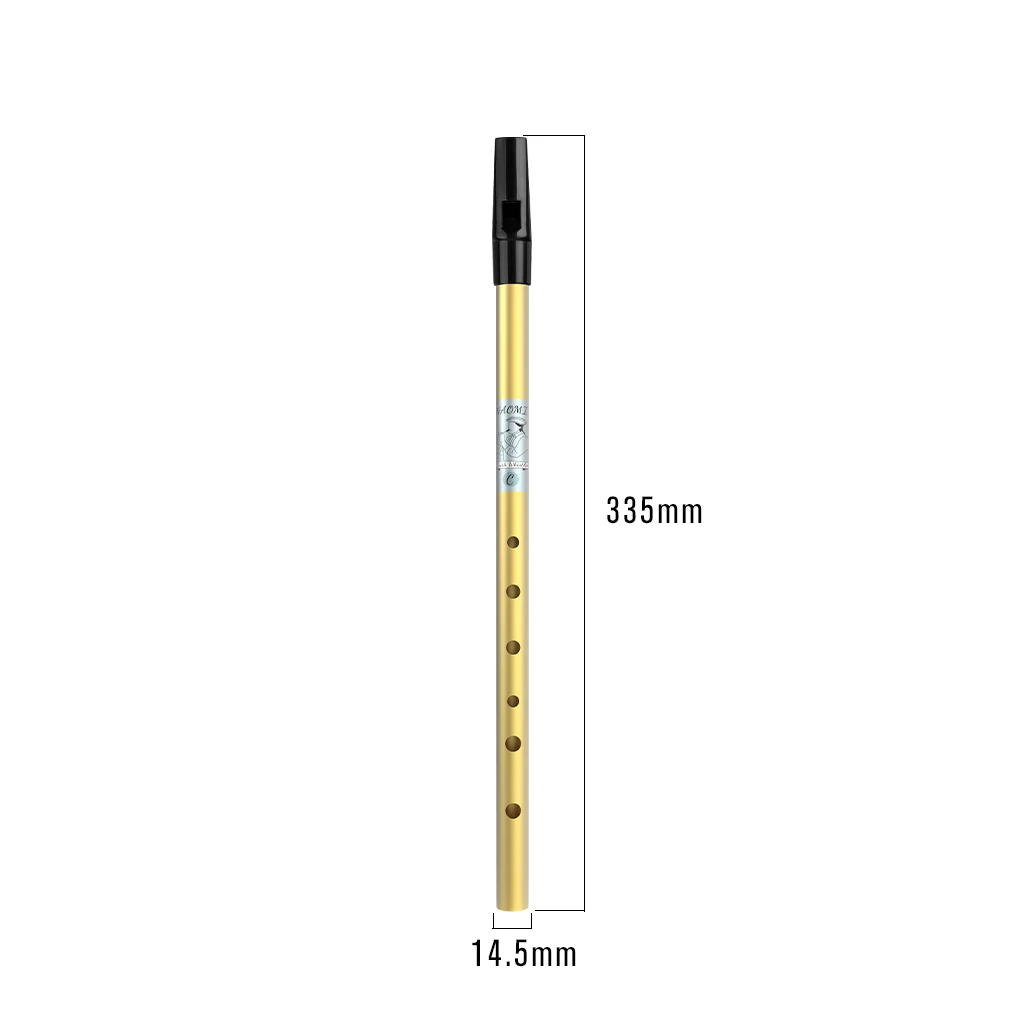 LOMMI Aluminum Alloy Tube Irish Whistle In Key Of C High Quality Penny Whistle Harmless Plastic Mouthpiece Woodwind Instrument