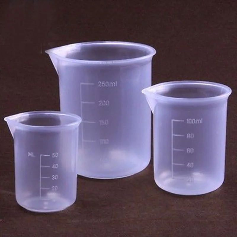 100ml Plastic Polypropylene PP Measuring Beaker Laboratory Kitchen With Spout