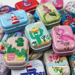 32Pcs(1Box) Cute Mini Tin Metal Box Sealed Pill Box Jewelry Candy Box Small Storage Pans Monety Kolczyki Słuchawki Pudełka na prezenty