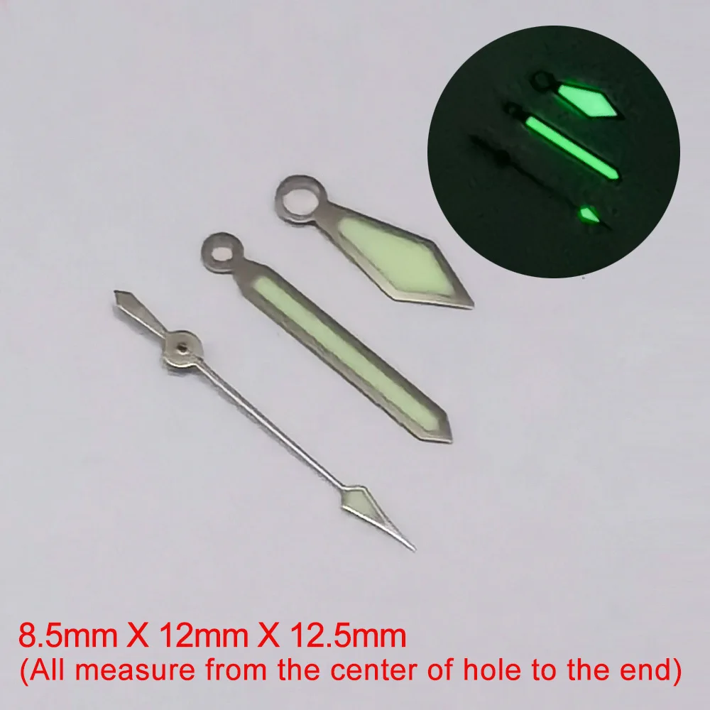 A-Series Watch Accessories Watch Hands Pointer NH35 Green Super Luminous, Suitable for NH35, NH36 Movement Hands