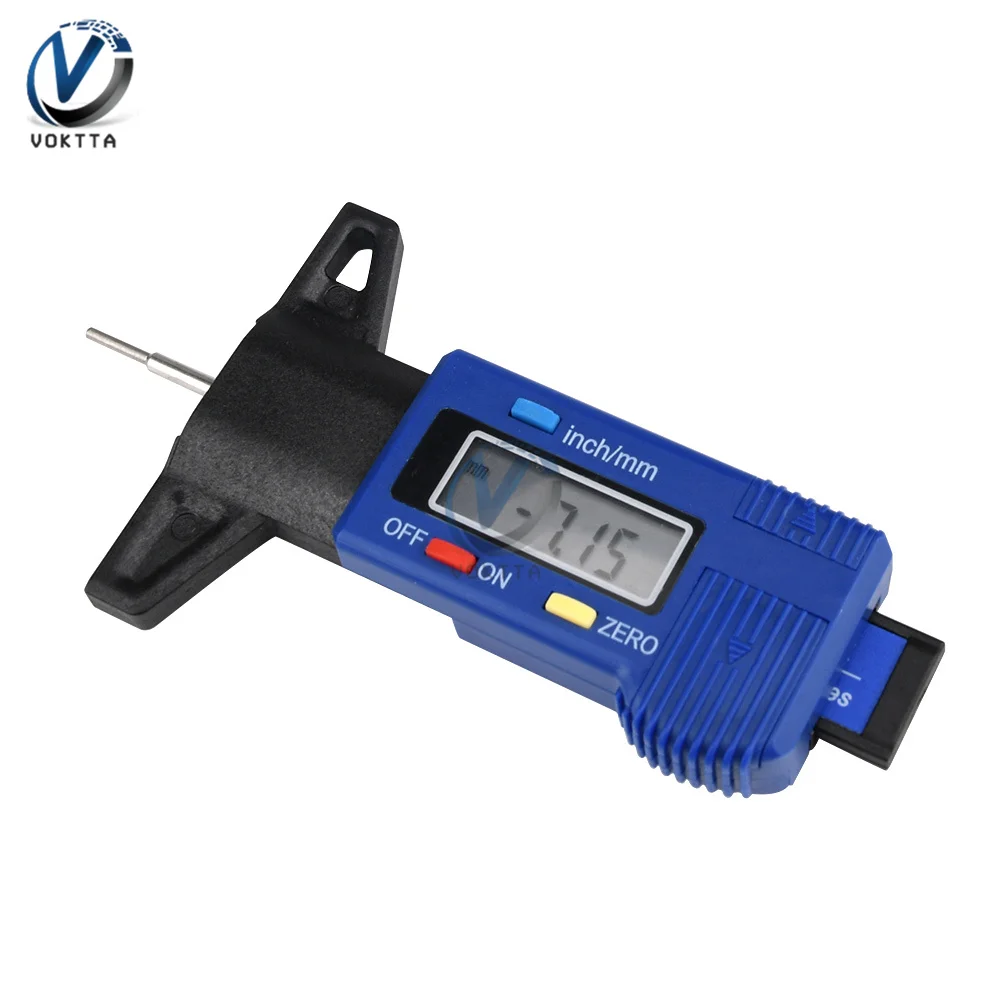 High Precision Car Tire Pressure Alarm Tire Digital Display Pattern Depth Gauge Electronic Vernier Caliper for Tire Wear Detect