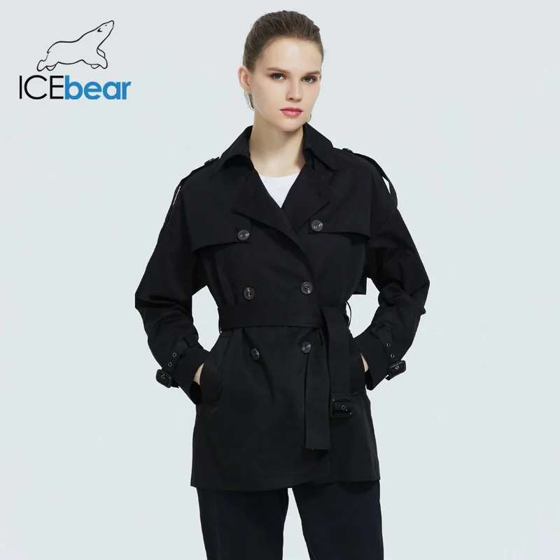 ICEbear 2022 Women\'s fall windbreaker stylish casual female lapel trench coat quality brand women clothing GWF20027D