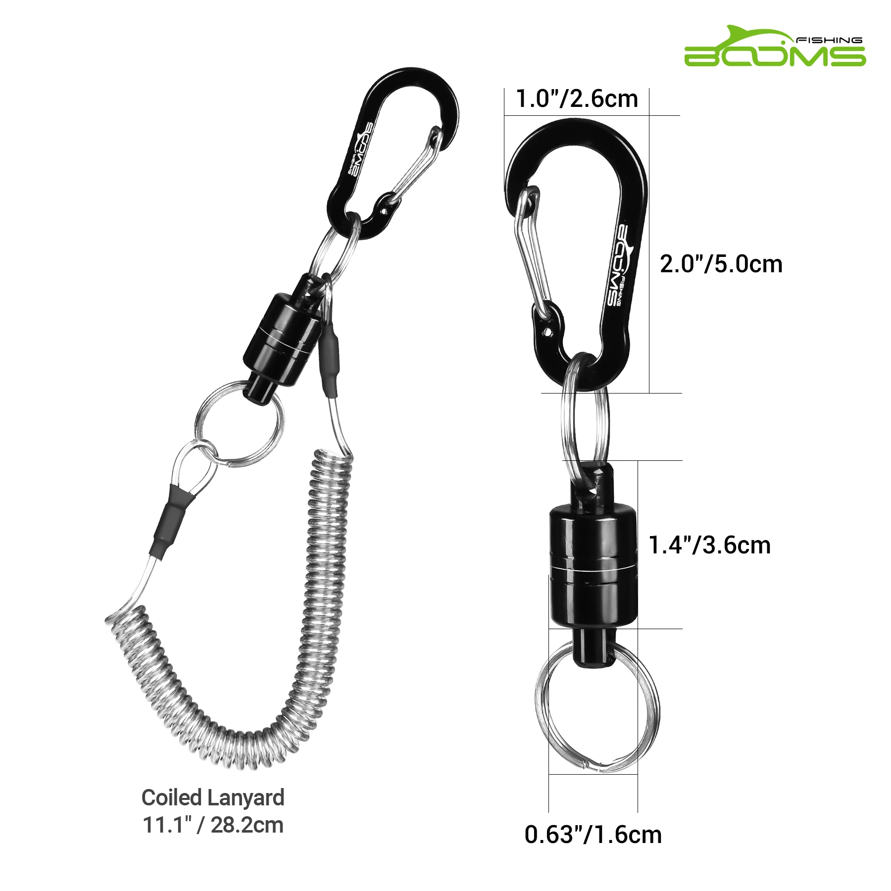 Ausleger Angeln Magnetische Net Release Halter Mit Spiral Lanyard Fliegen Angeln 3,5 kg Starke Magnet Karabiner Schnelle Schnalle AntiDrop seil – Detail 6