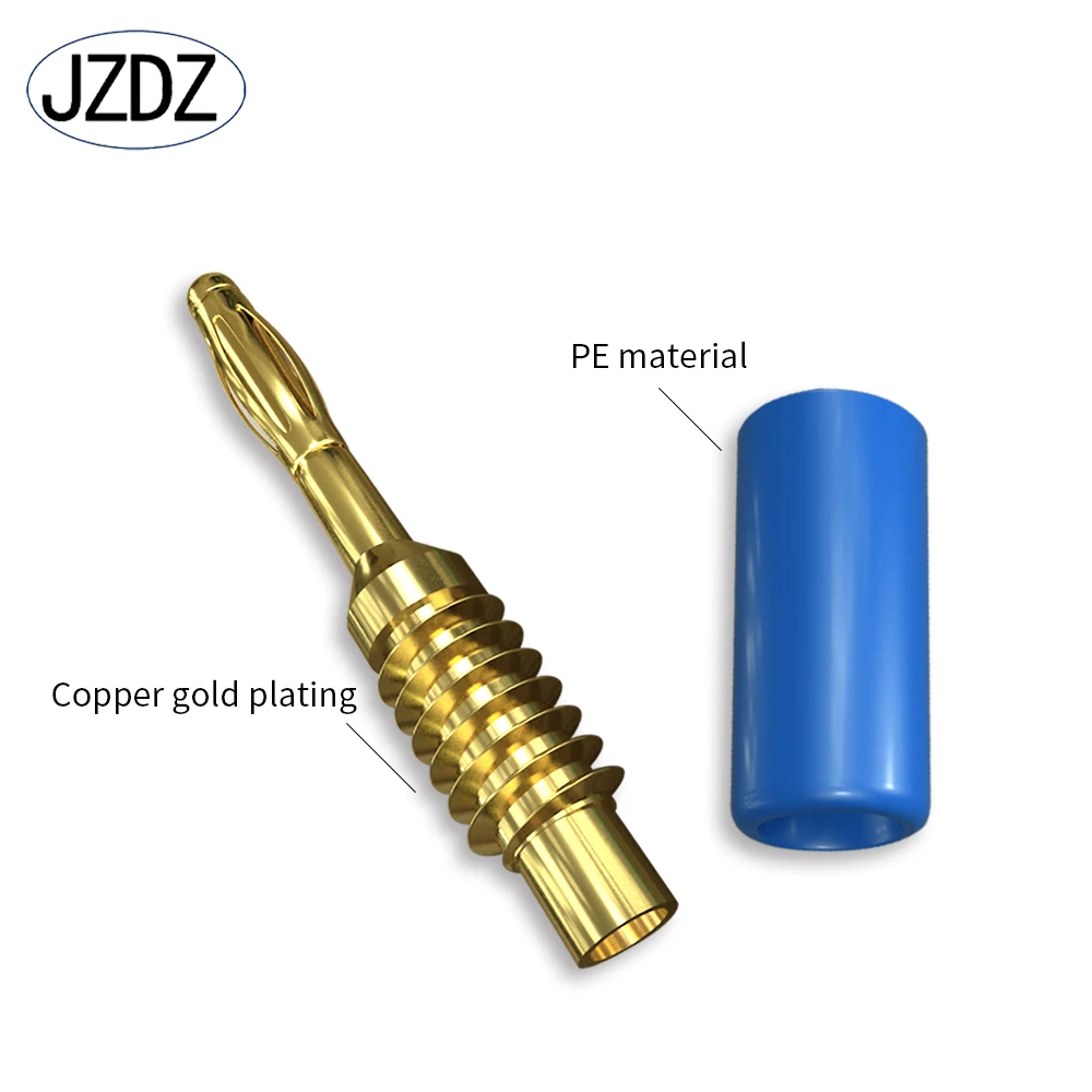 JZDZ 바나나 플러그 전기 커넥터 어댑터, J.10002, 10 개, 2mm, 5 가지 색상