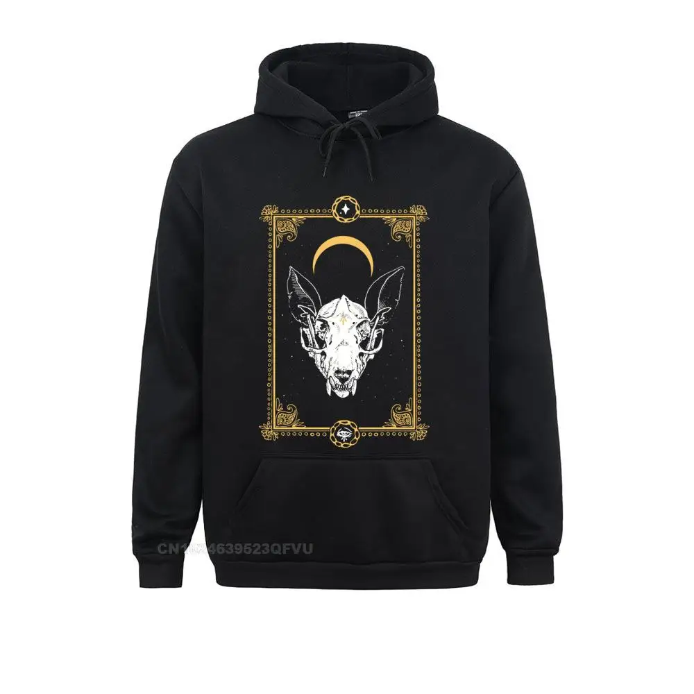 Men Hoodie Ugly Skull Design Tarot Card Novelty Percent Cotton The Magician Skull Magic Women Oversized