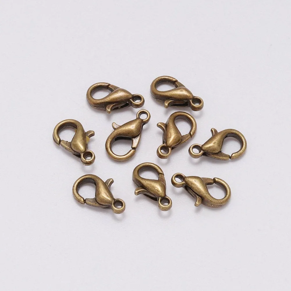 50pcs/lot 10*5mm Jewelry Findings Gold  Lobster Clasp Hooks For DIY Handmade Necklace Bracelet Chain Wholesale Accessory