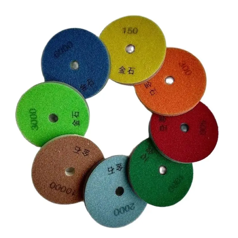 10pcs/lot 3inch 80MM High Effective No-Woven Fiber Polishing Disc For Stone And Tiles