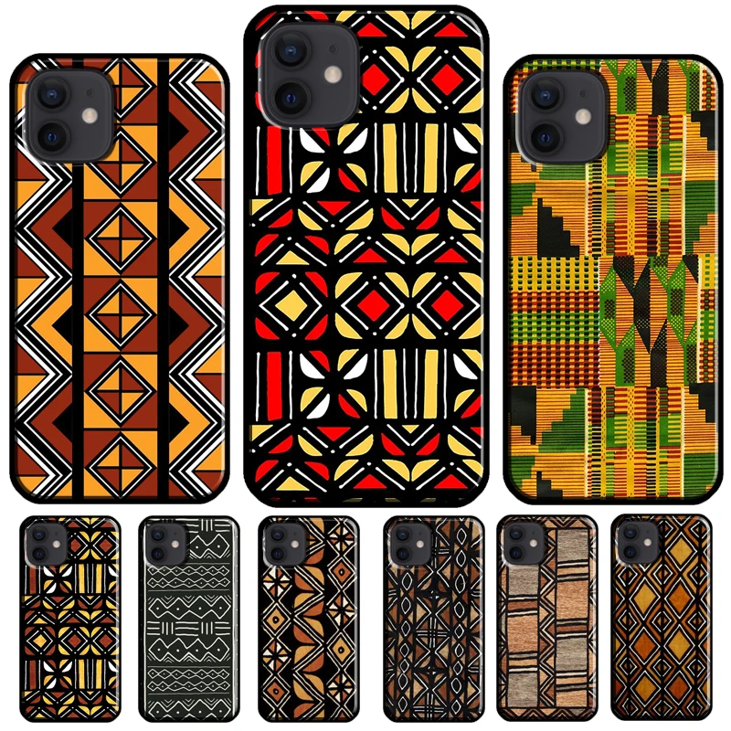 African Wax Print Design Soft TPU Cover For iPhone 15 XR X XS 11 14 12 13 Pro Max 12 Mini SE 2020 7 8 Plus Phone Case