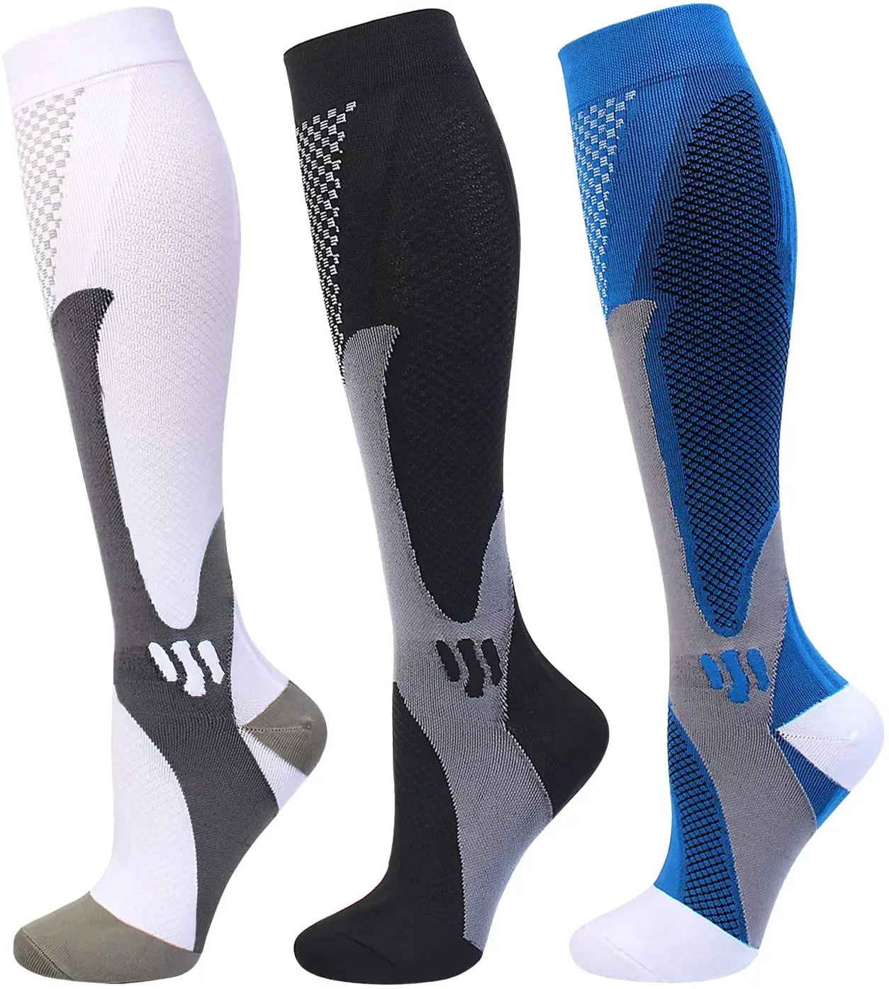 Compression Socks Fit For Sports Black compression socks Anti Fatigue Pain Relief Knee High Stockings Men Women