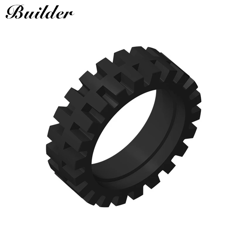 

Little Builder 61254/56902/13971 Wheel Tyre 24x7mm Technological Automobile Building Blocks DIY Assembly MOC Compatible Toy Part