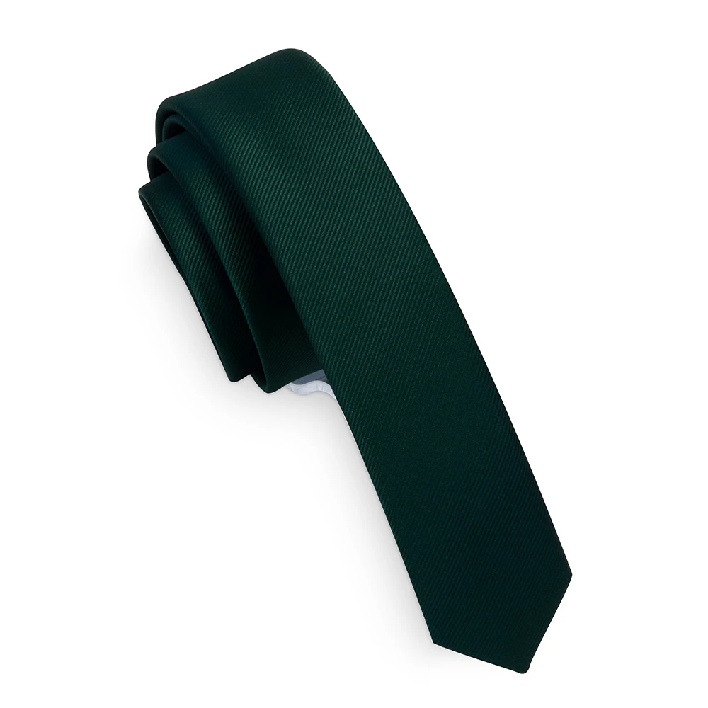 Ricnais New Design 4cm Slim Tie For Mens Black Green Solid Striped Skinny Necktie Suit Man Business Wedding Dress Accessory Ties