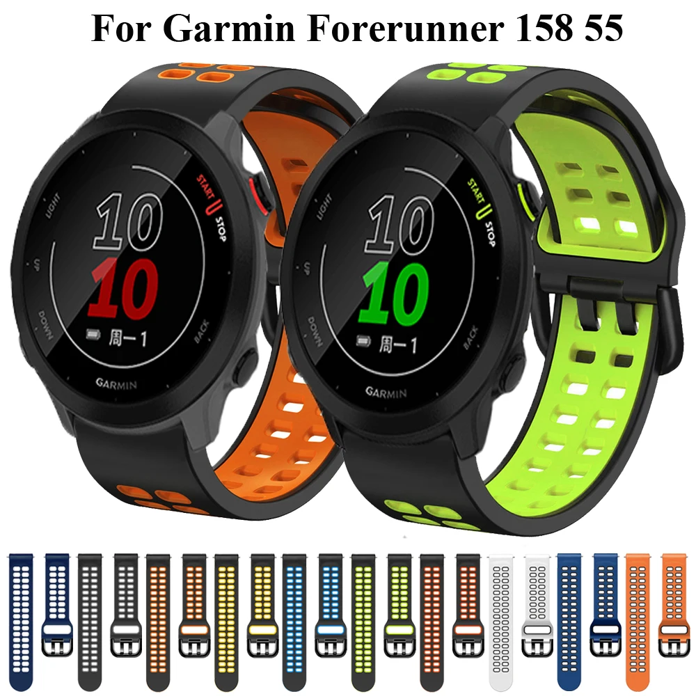 Watch Band For Garmin Forerunner 158 55 245 645 Wristband Replacement 20mm Silicone Sof Sport Strap For Garmin Venu Approach S40
