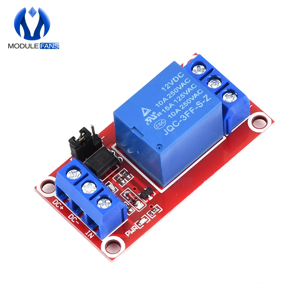 Een 1 Kanaals 12V Relais Module Board Shield Met Optocoupler Ondersteuning Hoge En Lage Niveau Trekker Voeding Module voor Arduino