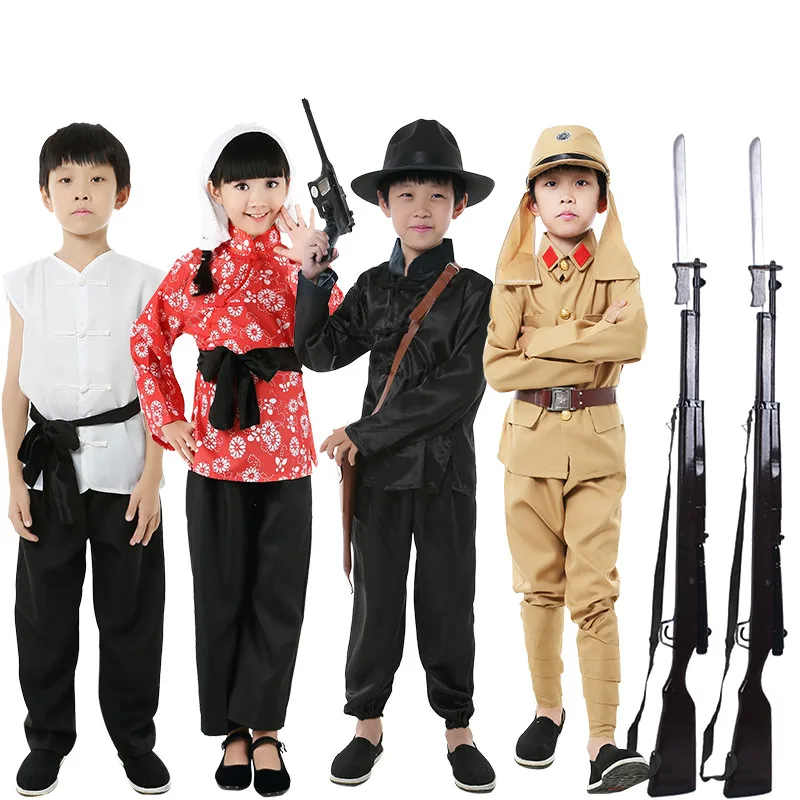 Kids Halloween Carnival Cosplay Costumes Ww2 Japanese Officer Traitor Soldier Puppet Army Uniform Party Performance Clothing