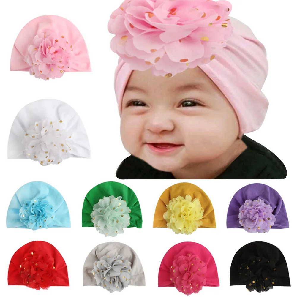 2023 New Boho Newborn Toddler Headband Ribbon Elastic Baby Headdress Kids Hair Band Girl Flower  Accessories  1pc