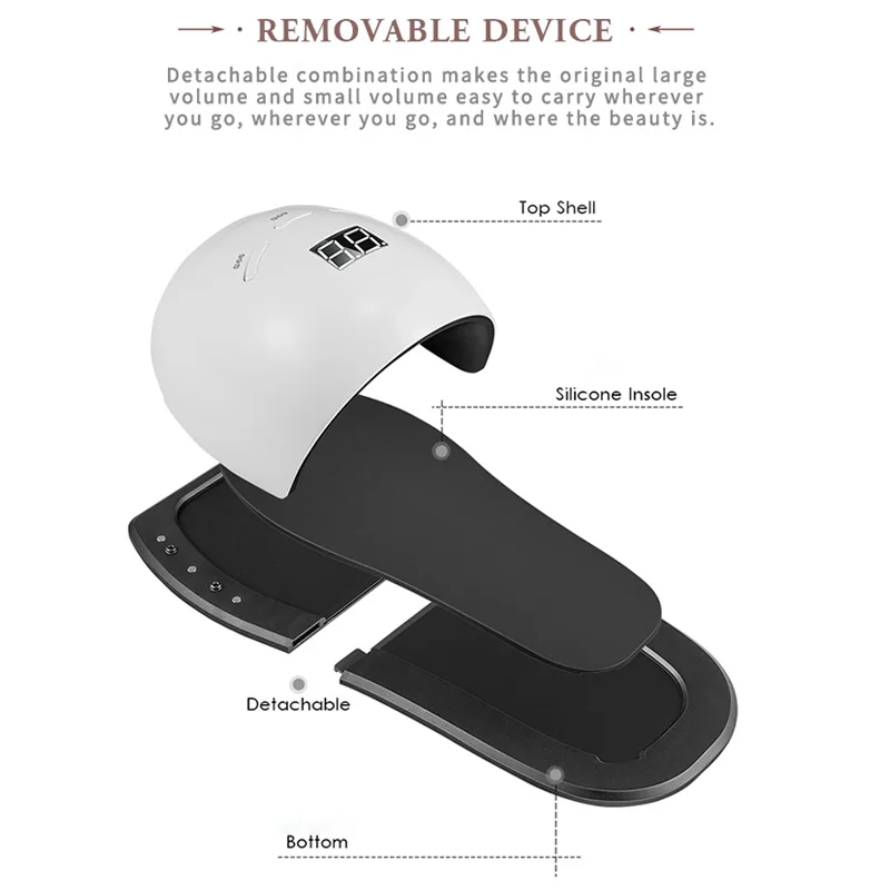 UV LED lamp nail dryer hand and feet 48W for drying nail oil