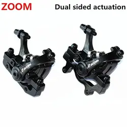 Zoom Aluminum Alloy Bicycle Rear Disc Brake Black Mountain Road Mtb Bike Mechanical Caliper Disc Brakes Cycling Double Brake